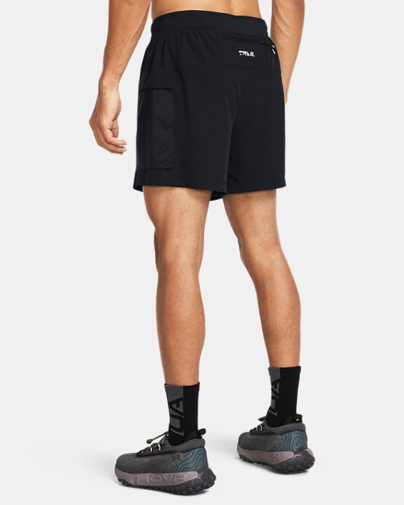 Men's UA Launch Trail 5" Shorts in Black image number 1